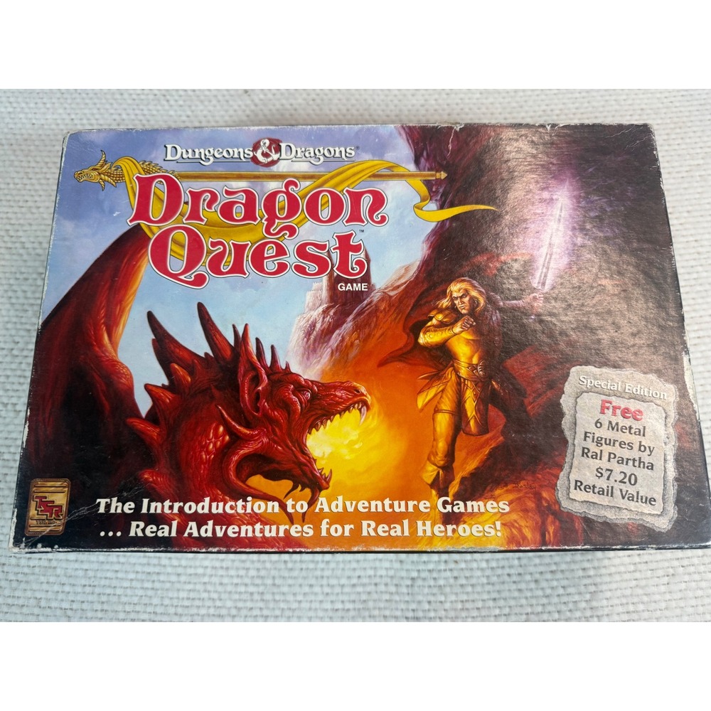 Vintage 1992 Dungeons & Dragons Dragon Quest Game TSR 1100 Fantasy Board Game